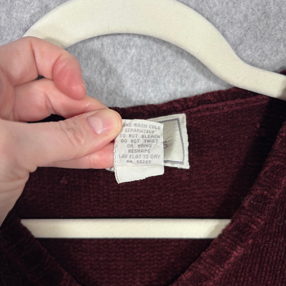 Vintage Express Tricot Burgundy Chenille Sweater Tunic‎ Medium SOFT Cozy Comfy - Picture 5 of 9